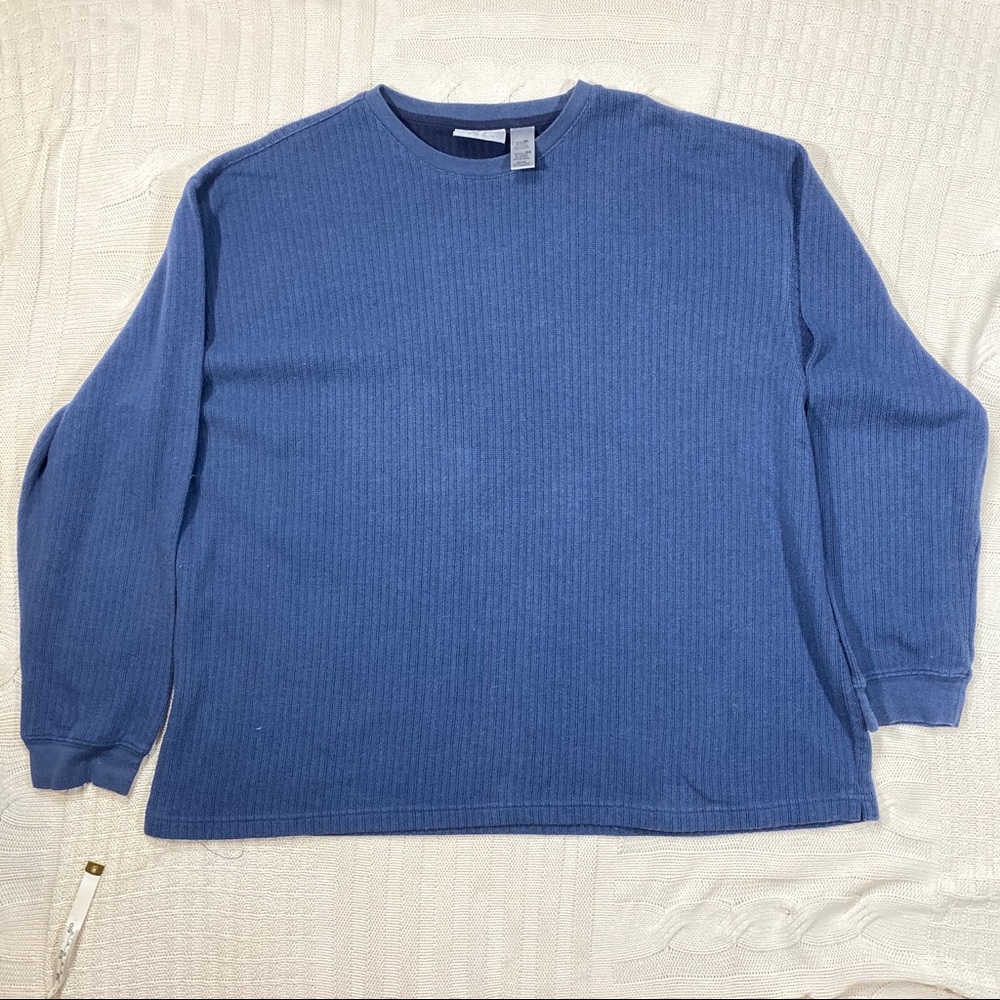 ☄️VTG Farah Mens 2XL Medium Dark Blue Long Sleeve